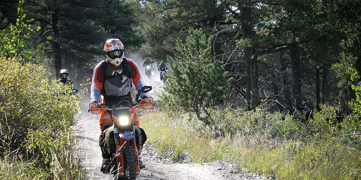 Rider on trail