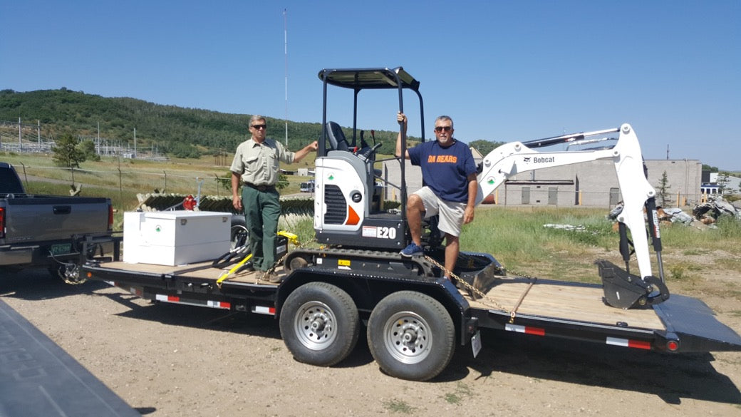 Timberline Trailriders Loans Bobcat for use in National Forest Maintenance